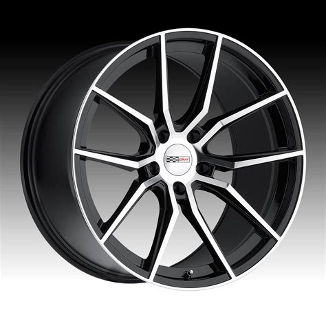 Cray Spider Machined Gloss Black Custom Corvette Wheels Spider FFT