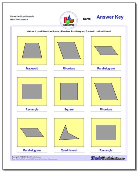 Quadrilaterals 3Rd Grade Worksheets — db-excel.com