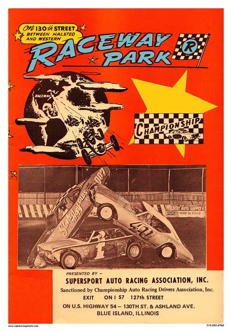 Raceway Park Championship — Vintage Reproduction Racing Posters