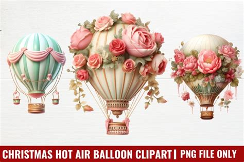 Christmas Hot Air Balloon Clipart 4285761