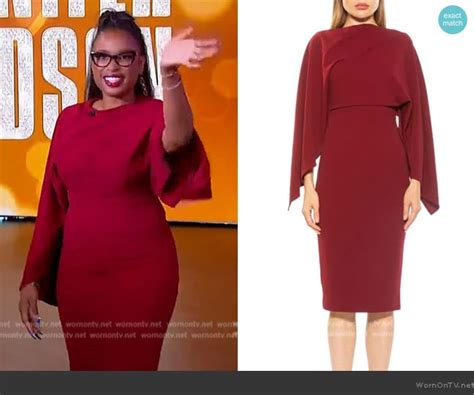 Wornontv Jennifers Red Cape Dress On The Jennifer Hudson Show