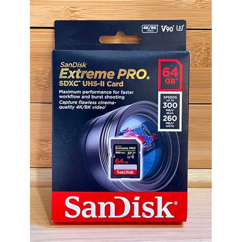 Sandisk Extremepro Sdxc Uhs Ii 記憶卡 64gb 公司貨 蝦皮購物