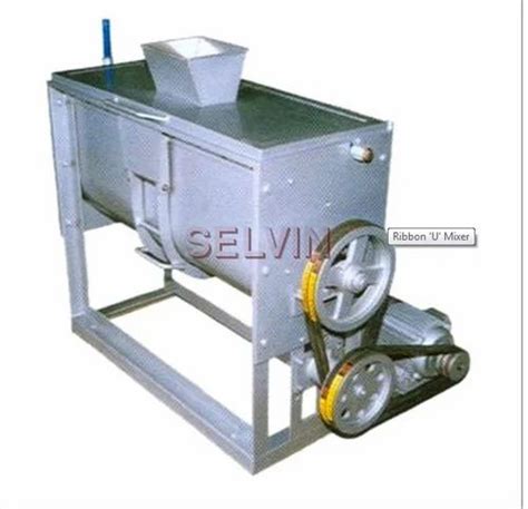 Selvin Ms Ss Ribbon U Mixer For Mixing Capacity Kg To Ton At