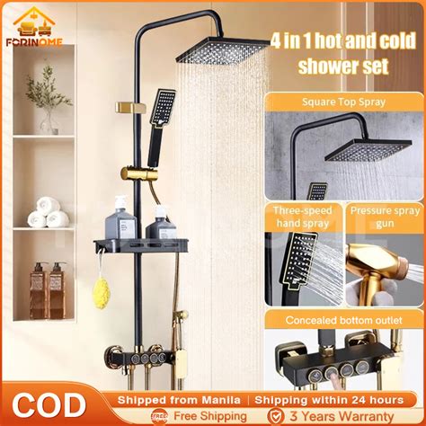 Bathroom Shower Set Black Gold In High Pressure Shower Set Hot And