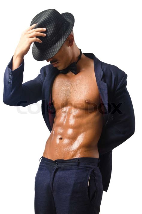 Naked Dancer Isolated On The White Stock Image Colourbox