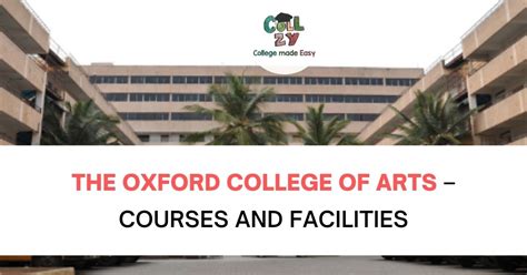 The Oxford College of Arts – Courses and Facilities