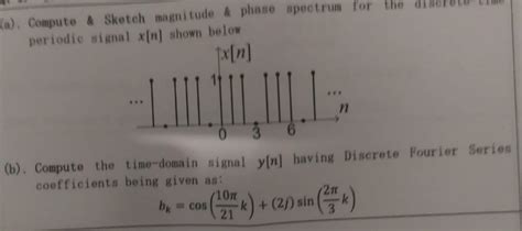 Solved A Compute Sketch Magnitude Phase Spectrum For Chegg