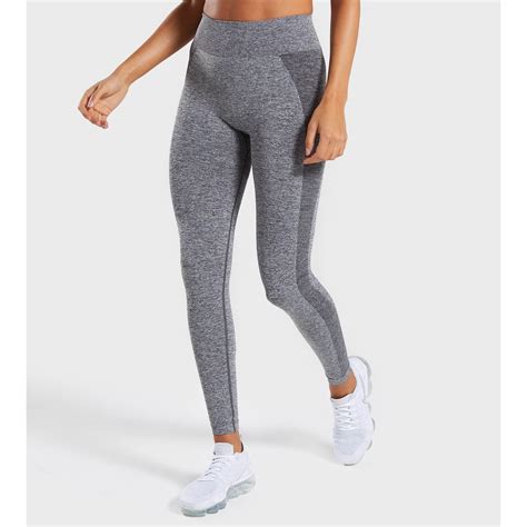 Gym Shark Flex High Waisted Leggings Grey Pink