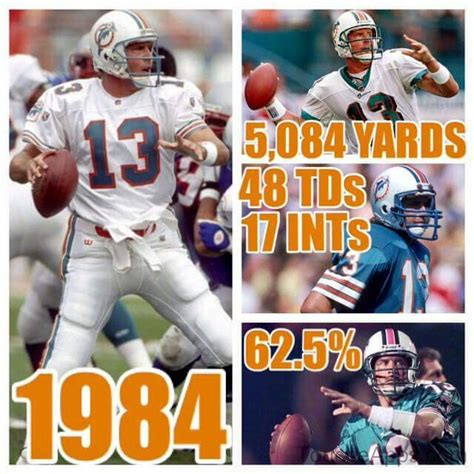 QB Dan Marino Stats | Miami dolphins, Miami dolphins logo, Nfl miami ...