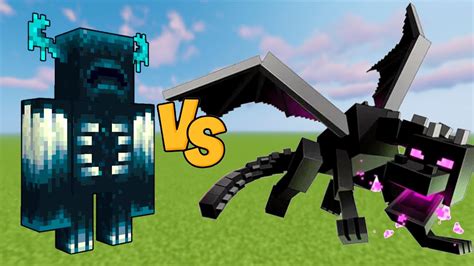 Warden Vs Ender Dragon Minecraft Youtube