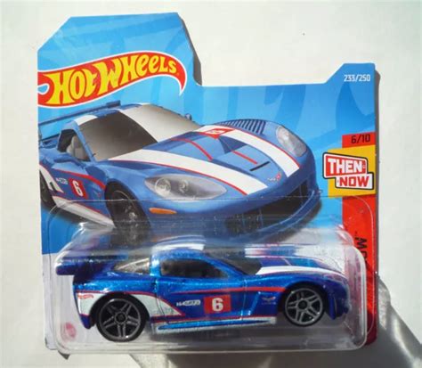 Hot Wheels Blue Corvette C R Then And Now Short Card