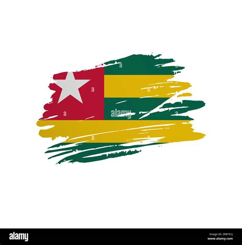 Togo Flag Nation Vector Country Flag Trextured In Grunge Scratchy