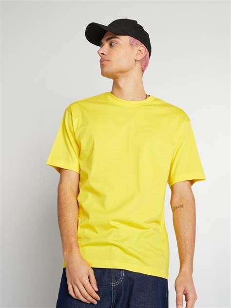 Camiseta Lisa Con Cuello Redondo AMARILLO Kiabi 3 00