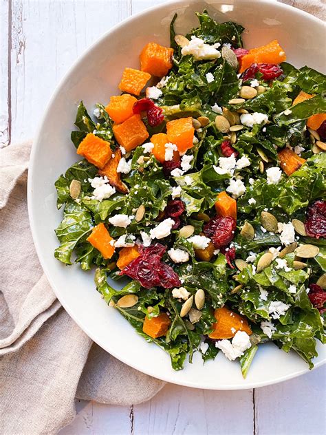Harvest Kale Salad with Maple Balsamic Dressing - Sara Sullivan