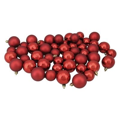 Northlight 50ct Shatterproof Shiny And Matte Christmas Ball Ornament