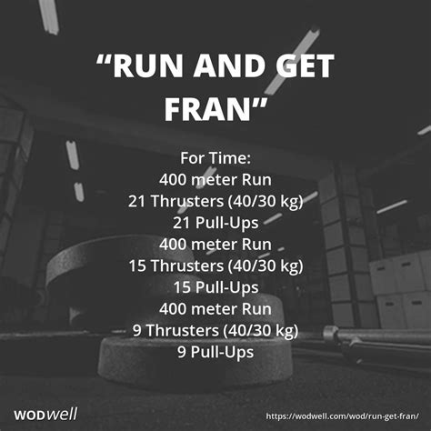 "Run and Get Fran" Workout, CrossFit Anarchy Benchmark WOD | WODwell ...