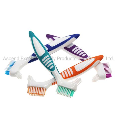 Comfort Designed Denture Brush With Dual Tone Handle For Enhanced Grip