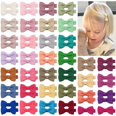 Amazon Cllot Hair Clips Pcs Baby Girls Fully Lined Baby Bows