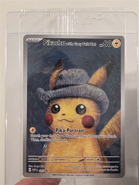 Mavin Pikachu With Grey Felt Hat Promo Card Pokemon X Van Gogh