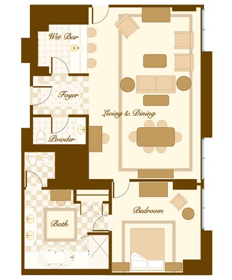 2 Bedroom Bellagio Suite Floor Plan | Psoriasisguru.com