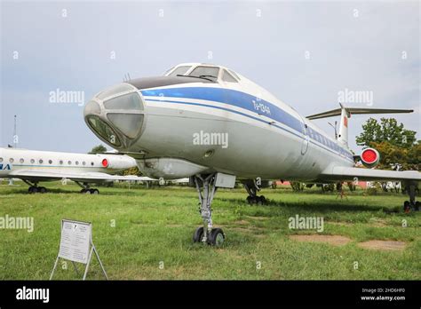 KIEV, UKRAINE - AUGUST 01, 2021: Aeroflot Tupolev Tu-134A displayed at ...