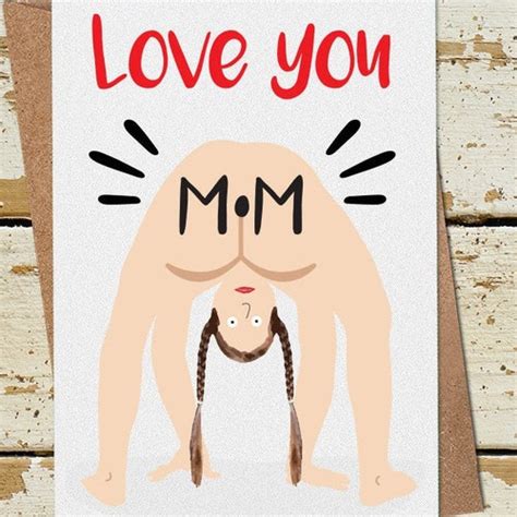 Funny Naked Lady Card Funny Mothers Day Card Funny Birthday Etsy