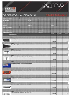 Fillable Online Icsv Order Form Audiovisual Order Form No Icsv