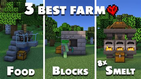 Best 3 Beginner Minecraft Farms For 120 Minecraft 120 Farms Youtube