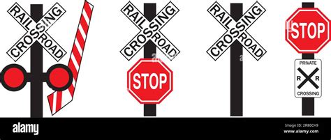 Us Railroad Crossing Signs In 4 Types Signal Stop Sign No Stop