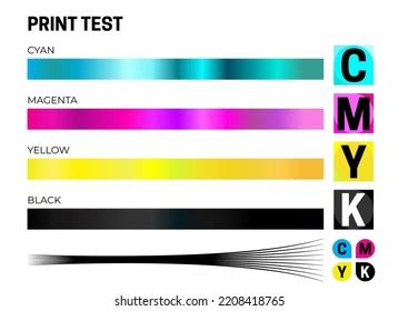 Print Test Cmyk Calibration Illustration Color Stock Vector (Royalty ...