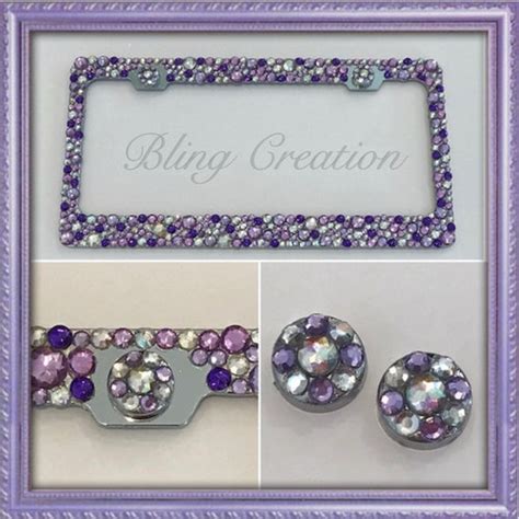 Bling Rhinestone Crystal Plastic License Plate Frame Etsy