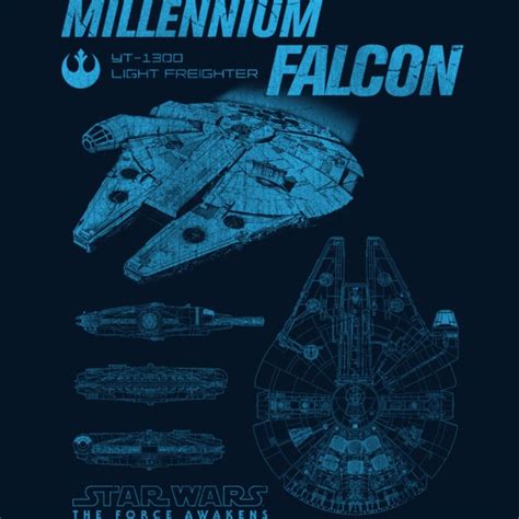 Millennium Falcon Schematics T Shirt The Shirt List