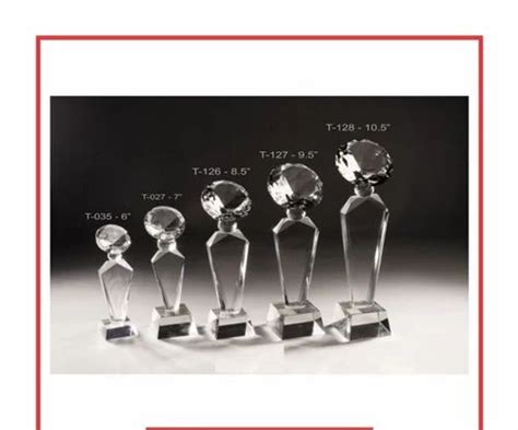 Transparent Crystal Award Trophies Packaging Type Box Packing Size