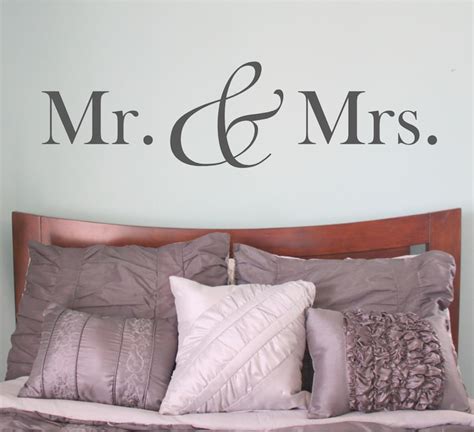 Mr And Mrs Mr And Mrs Sign Mr And Mrs Wall Decal Bedroom Etsy