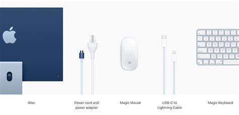 Apples Bright New Imacs Come With Color Matched Magic Keyboard Magic Mouse Power Cord And Usb