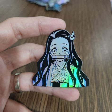 Jual Sticker Hologram Anime PSH1711 Demon Slayer Nezuko Shopee