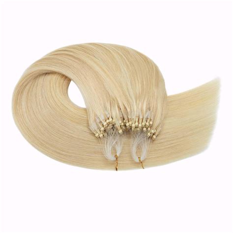 18 Inch 613 Bleach Blonde Micro Loop Human Hair Extensions 100S 100g