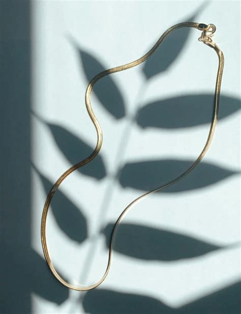 Herringbone Necklaces 18K Gold Layered Etsy