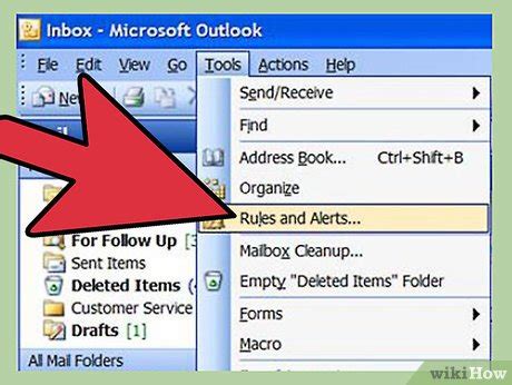 how to create an outlook rule to forward email