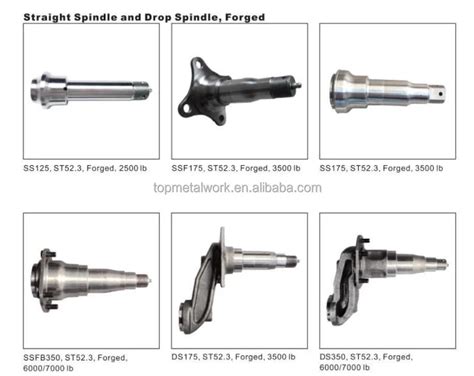 Oem Truck Forged Drop Axle Spindle Stainless Steel Surface Max Trailer