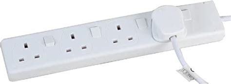 Pro Elec Pelb1942 4 Gang Switched Surge Protected Extension Lead White 10m Uk