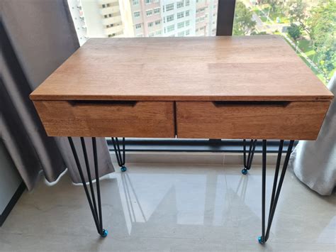 Solid Wood Study Table Myseatsg Madeinsg And Free Delivery