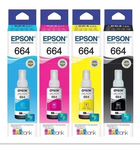 Kit 4 Tintas Originais Epson 664 Lacrado Parcelamento Sem Juros