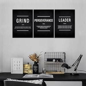 Amazon KAWAHONE Inspirational Grind Wall Art For Home Office