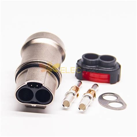 HVIL 2pin Straight Metal Plug 35A 6mm² IP67 HVIL Series Connector