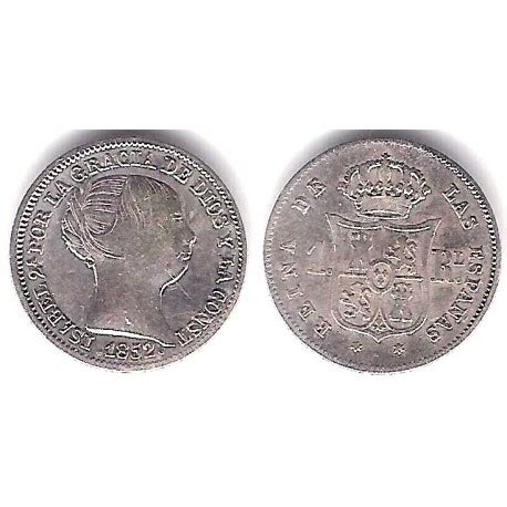 Isabel II 1852 1 Real MBC Plata Ceca de Madrid Numismática Rovira