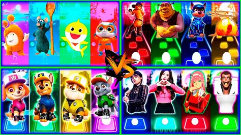 Super Battle Tiles Hop Wednesday Addams Vs Puss In Boots Vs Shrek Vs