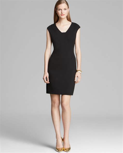 Calvin Klein Dress Cap Sleeve In Black Lyst