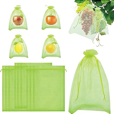 Amazon 100 Pcs Fruit Protection Bags Reusable Fruit Cover Netting