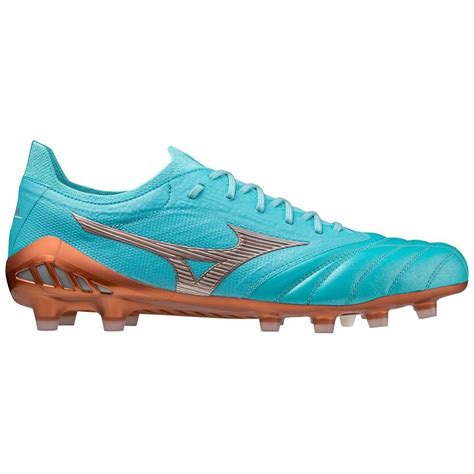 Mizuno Morelia Neo III Beta Made in Japan FG Azure Blue Bleu Argenté